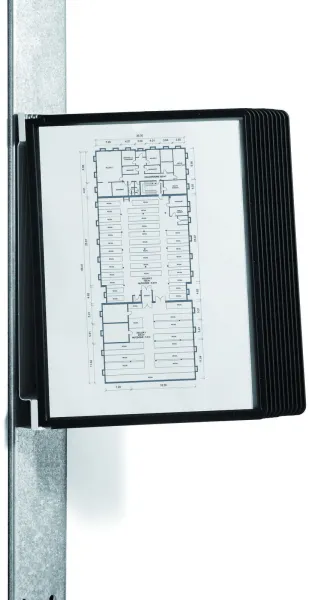 Durable Vario magnet wall 10 register system black A4