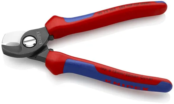 Knipex Cable Cutter browned, with multi-component handle 165 mm
