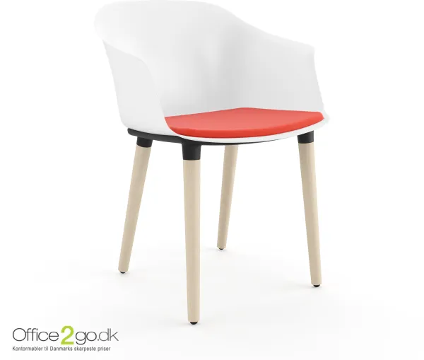 Polytone C Chair - White Ash Legs - Seat Cushion